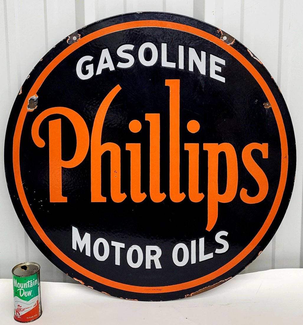 Phillips Gasoline Motor Oils DSP Sign (1 of 3)