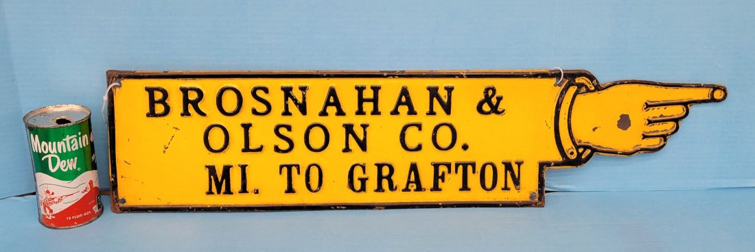 Embossed Pointer Directional Sign for Brosnahan & Olson Co. (1 of 2)