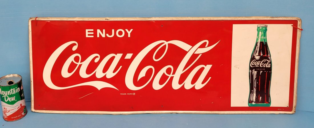 Enjoy Coca Cola Tin Sign With Bottle (1 of 2)
