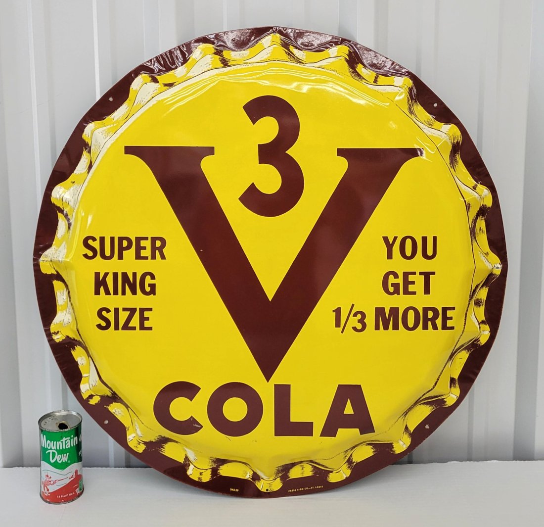 3V Cola Bottle Cap Sign (1 of 4)
