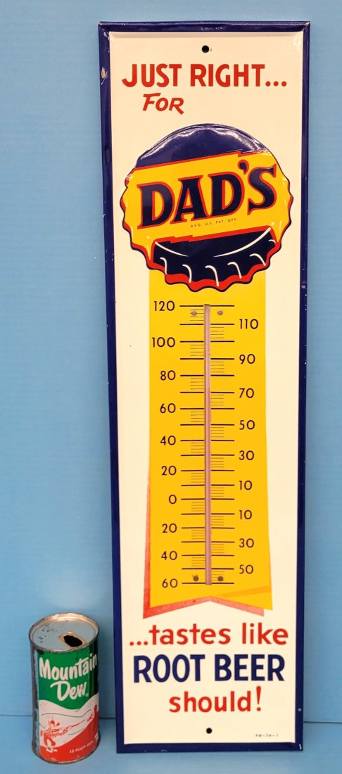 Dad's Root Beer embossed bottle cap thermometer (1 of 3)