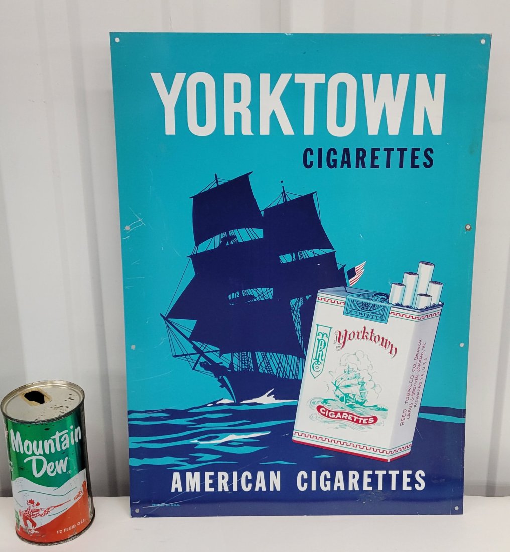 Yorktown American Cigarettes Tin Sign (1 of 2)