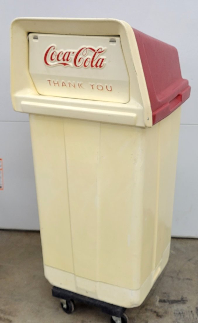 Rare Coca Cola Embossed Drive In Theatre Trash Can (1 of 6)