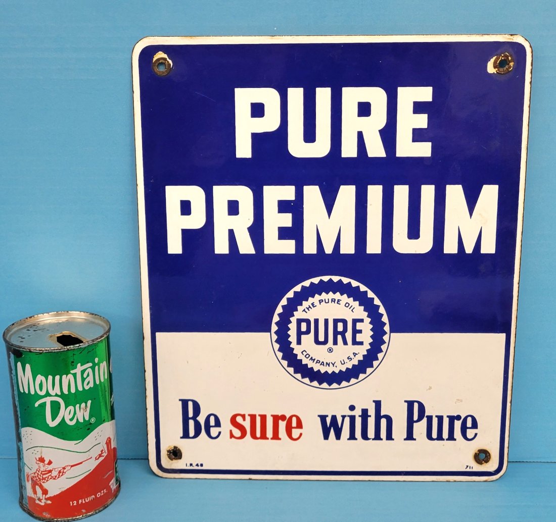 Porcelain Pure Premium Gas Pump Plate (1 of 2)