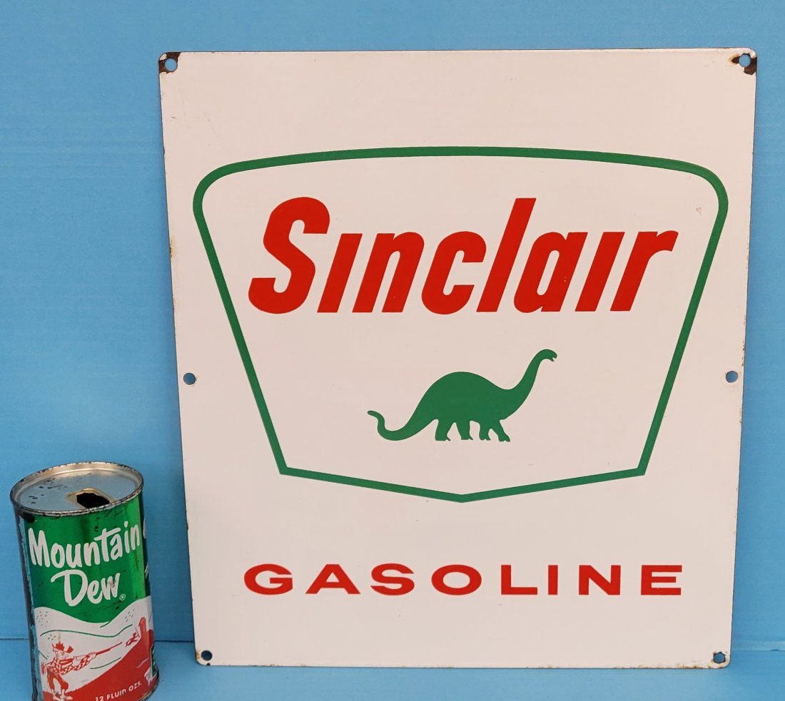 Sinclair Gasoline Porcelain Gas Pump Plate (1 of 2)
