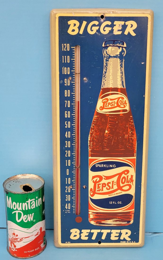1945 Pepsi Cola Bigger Better double dot thermometer (1 of 3)