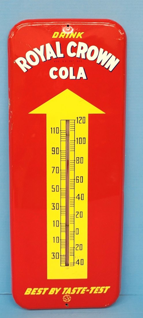 Royal Crown Cola Thermometer with yellow arrow (1 of 4)
