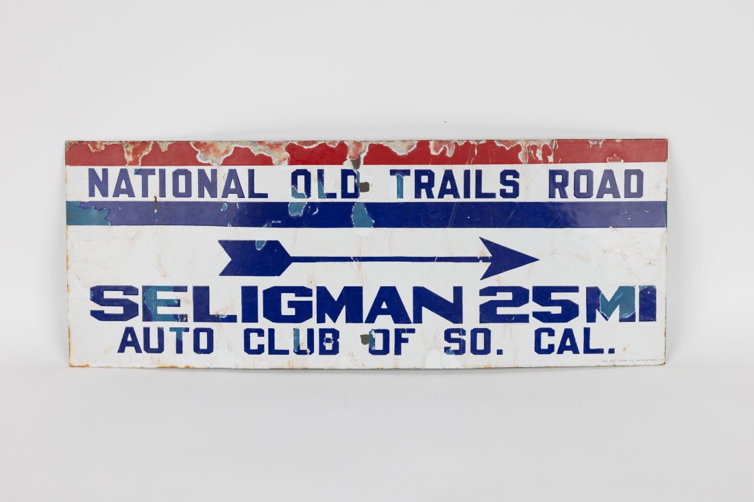 Auto Club of Southern California National Old Trails Road Porcelain sign (1 of 2)