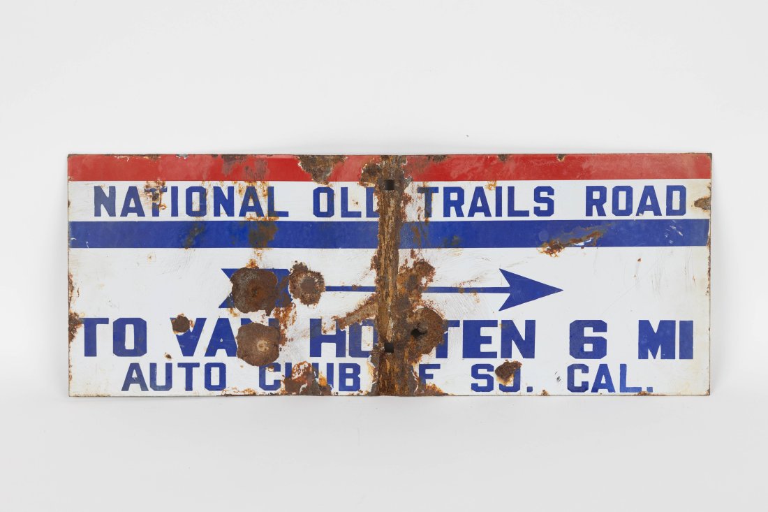 Auto Club of Southern California National Old Trails Road Porcelain sign (1 of 2)
