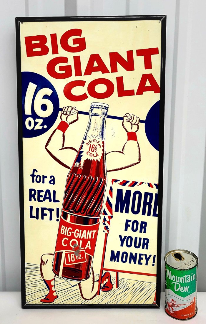 Big Giant Cola Framed Embossed Tin Sign (1 of 3)