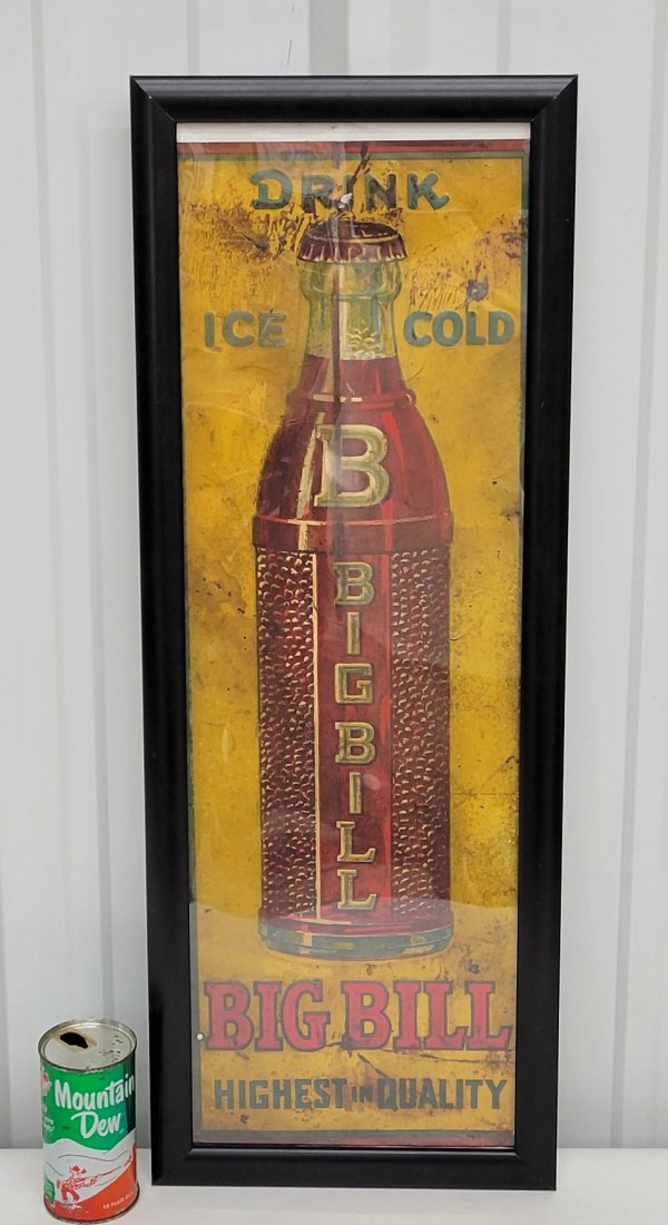 Drink Ice Cold Big Bill Embossed Tin Sign (1 of 2)