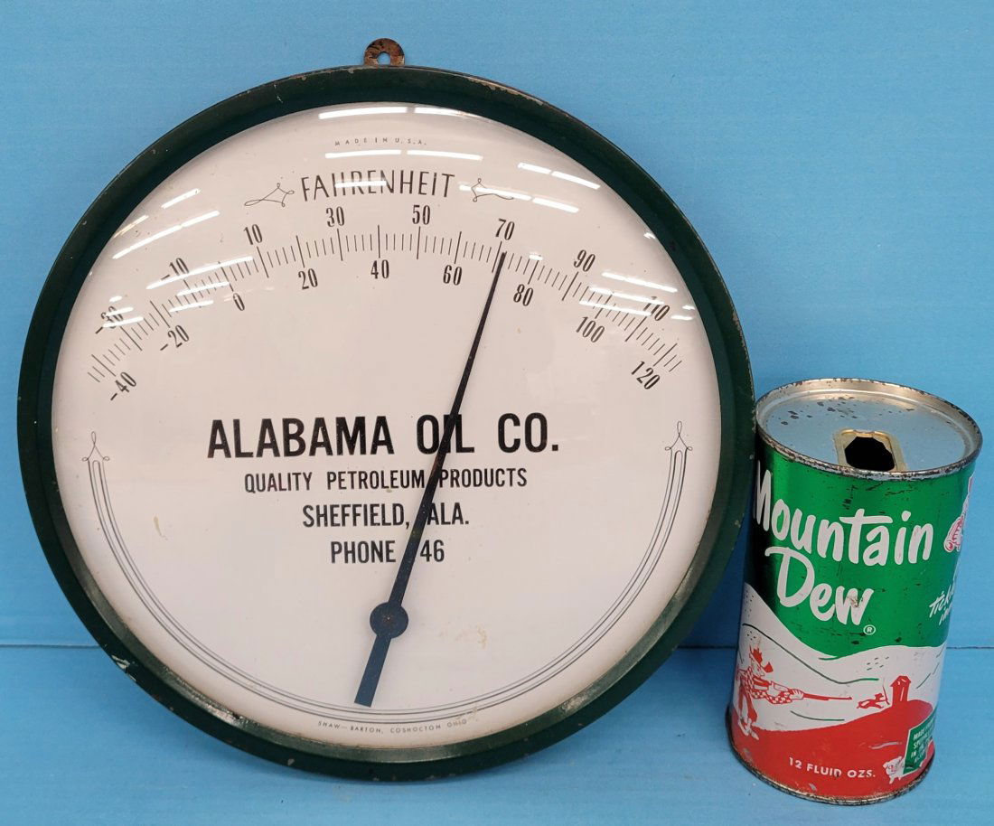Alabama Oil Co. early round thermometer (1 of 3)
