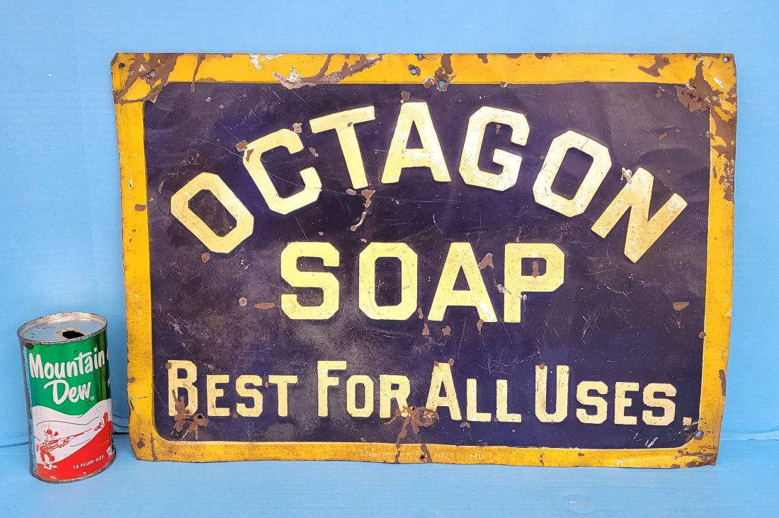 Octagon Soap Tin Sign (1 of 2)