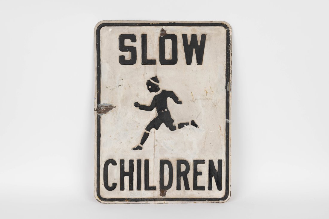 Slow Children heavy metal embossed sign (1 of 2)