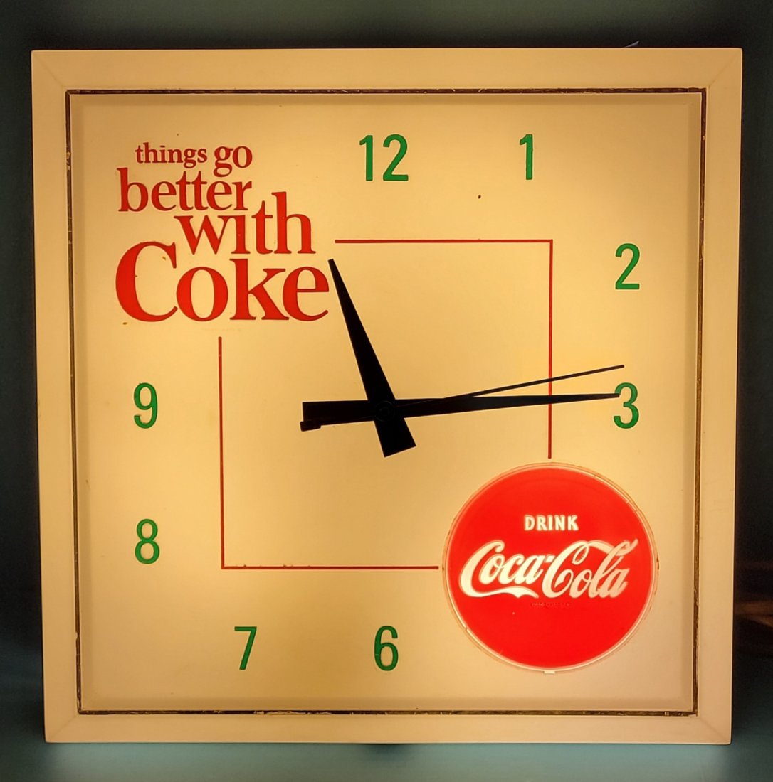 things go better with Coke electric light up clock (1 of 3)