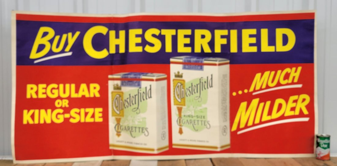 Large Chesterfield Cigarettes banner sign (1 of 3)