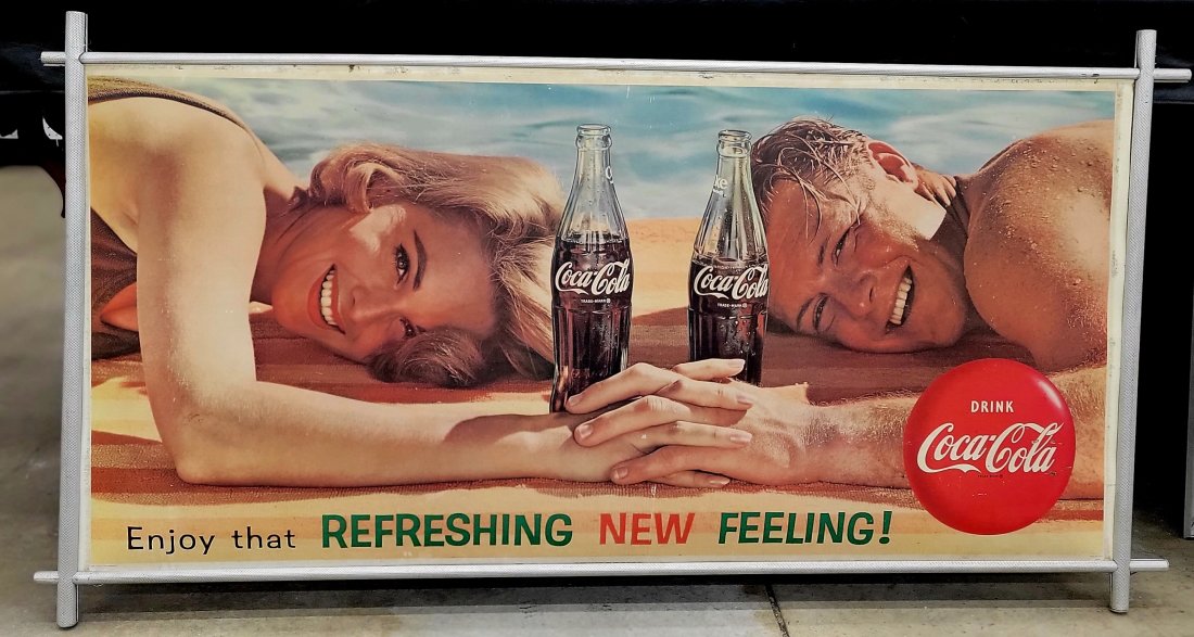 Drink Coca Cola Enjoy That Refreshing New Feeling Cardboard Sign (1 of 2)