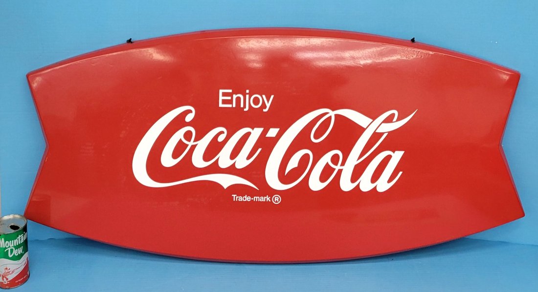 Restored Enjoy Coca Cola Fishtail Sign (1 of 2)