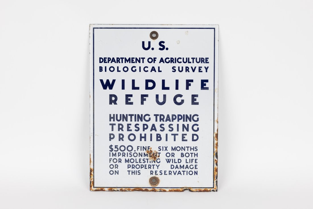 Wildlife Refuge porcelain sign (1 of 2)