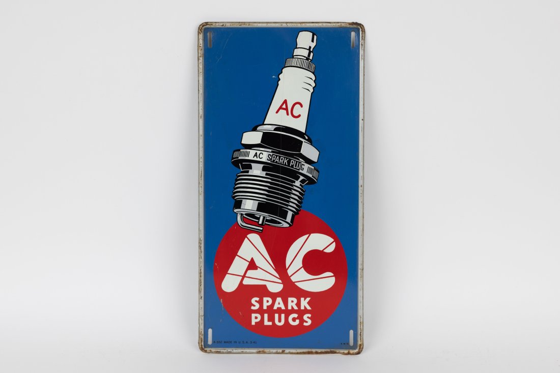 AC Spark Plugs tin sign (1 of 2)