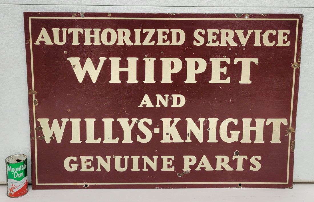 Whippet and Willys - Knight Double Sided Porcelain Sign (1 of 3)