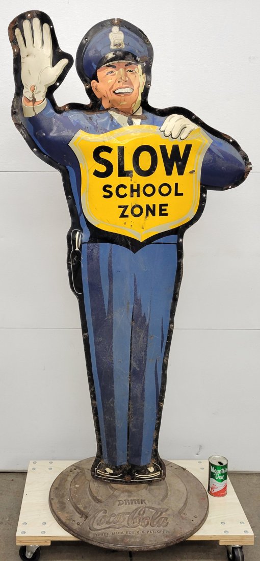 Coca Cola Policeman On Rare Embossed Base (1 of 7)