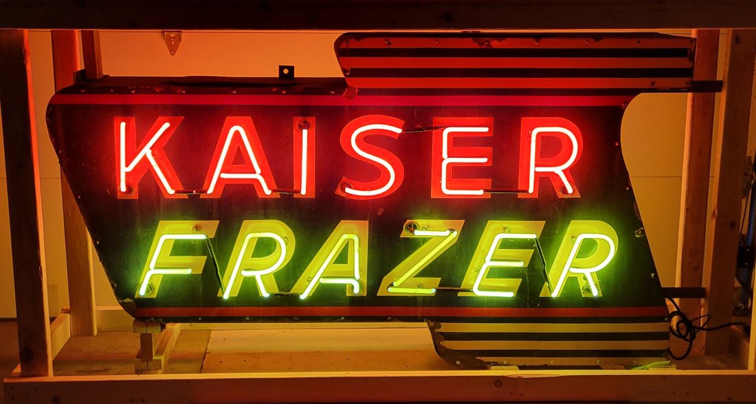 Kaiser Frazer Double Sided Porcelain Neon Sign (1 of 12)