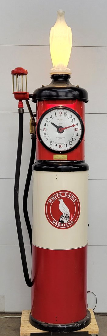 Tokheim 850 Clock Face White Eagle Gas Pump (1 of 10)