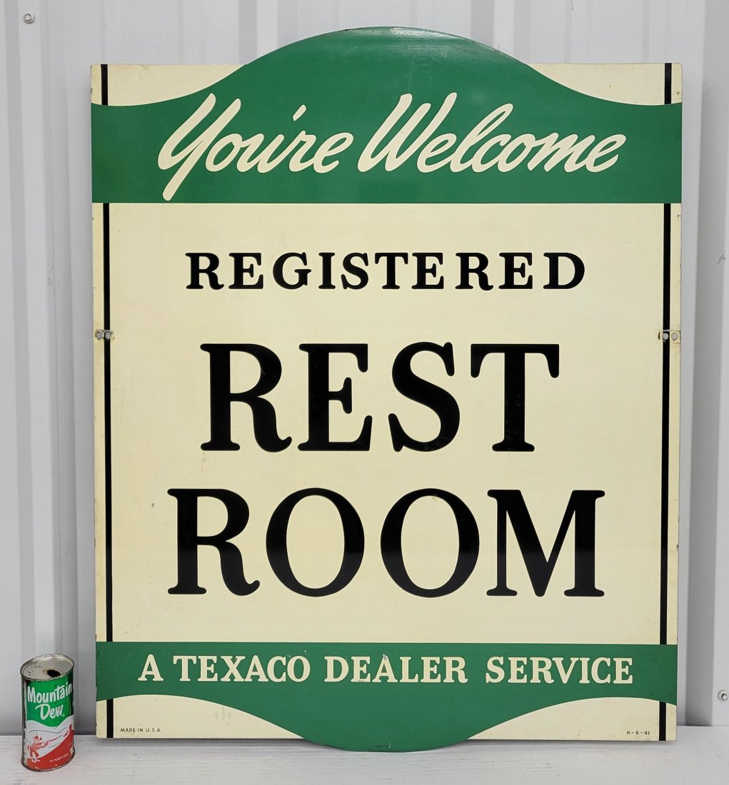 Texaco Registered Restroom Sign (1 of 4)