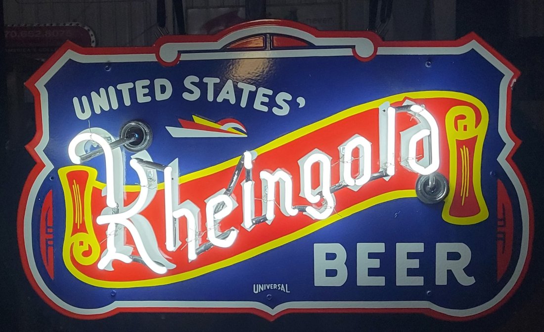 Rheingold United States Beer porcelain neon sign (contemporary) (1 of 2)