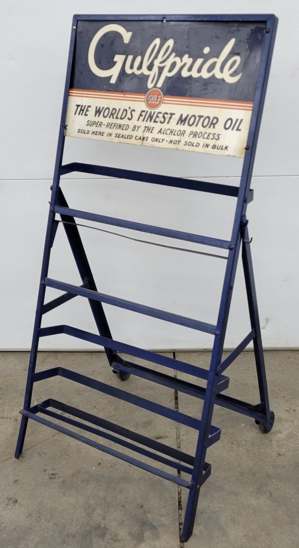 Gulf Gulfpride oil rack with sign (1 of 4)