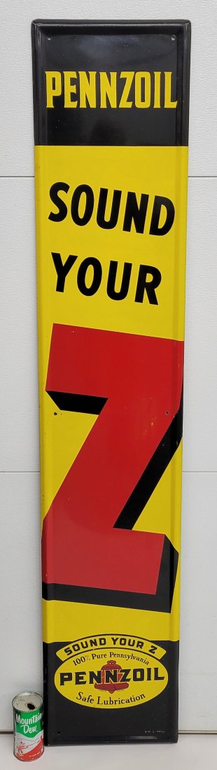 Pennzoil Sound Your Z Vertical Tin Sign (1 of 4)