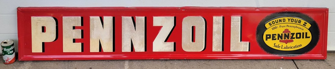 Pennzoil Sound Your Z Embossed Tin Sign (1 of 3)