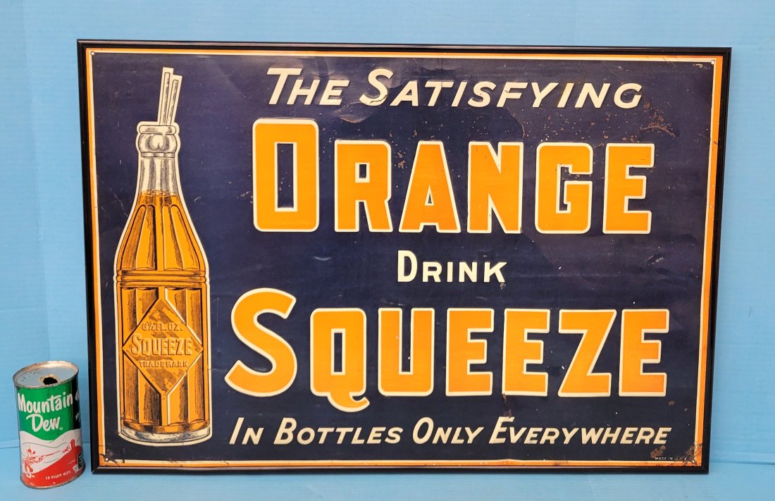 Drink Orange Squeeze Embossed Sign (1 of 3)
