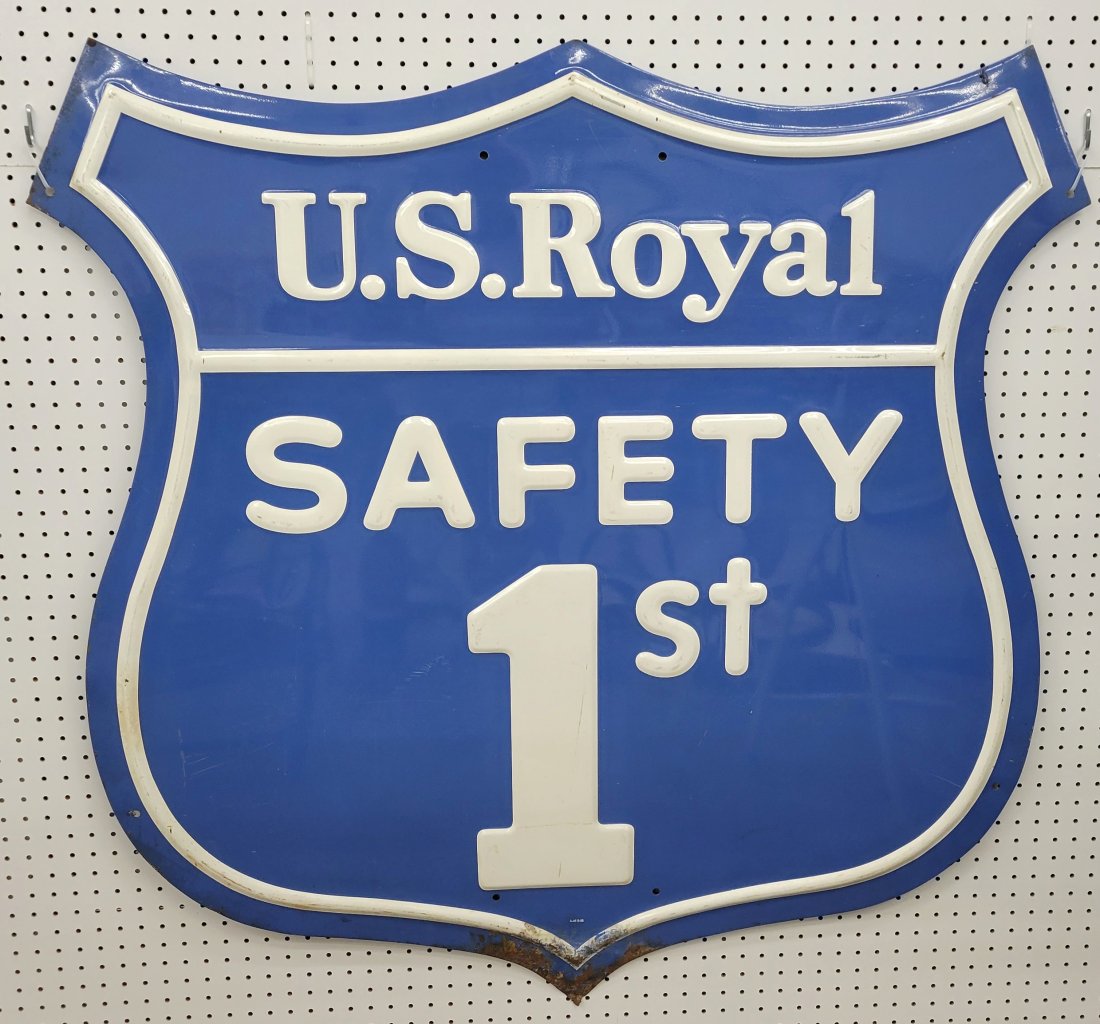 US Royal Safety 1st Embossed Metal Sign (1 of 3)