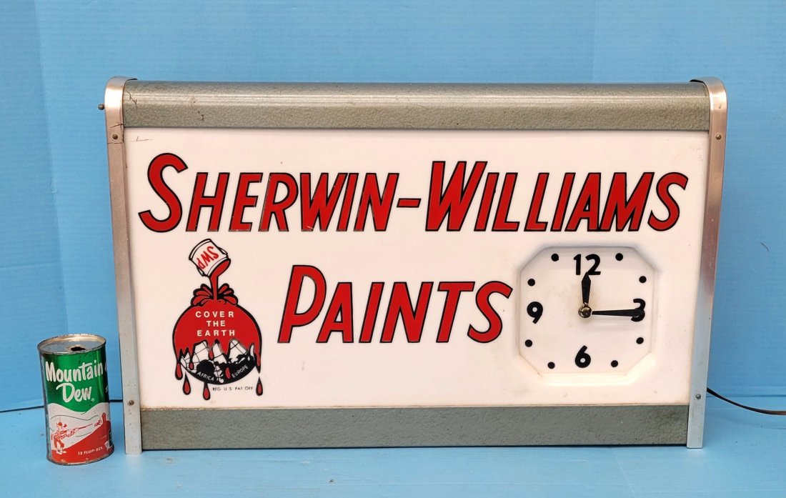 Sherwin Williams Paints Advertising Clock (1 of 2)