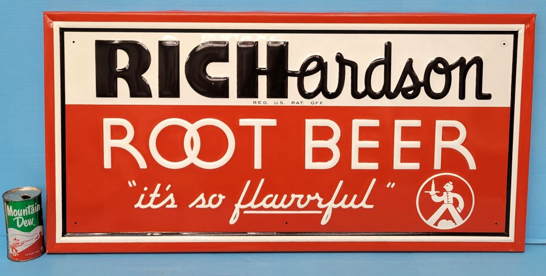 Richardson Root Beer Embossed Metal Sign (1 of 3)