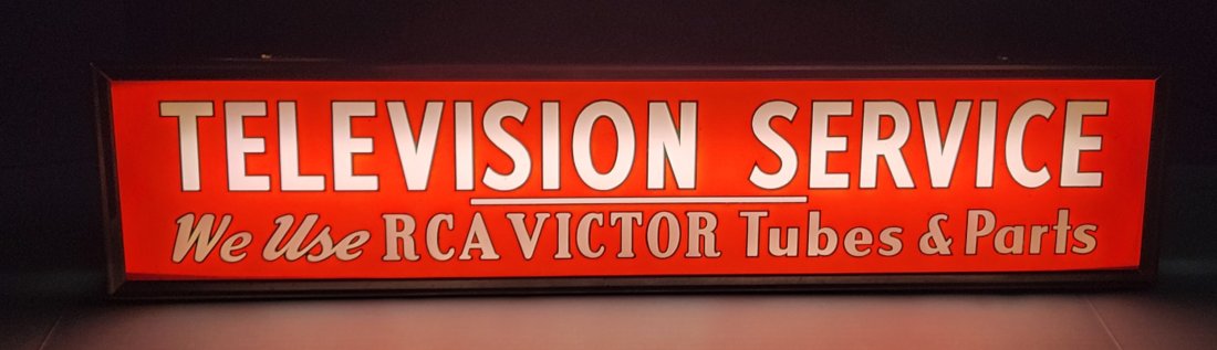 RCA Victor Television Service Light Up Sign (1 of 4)