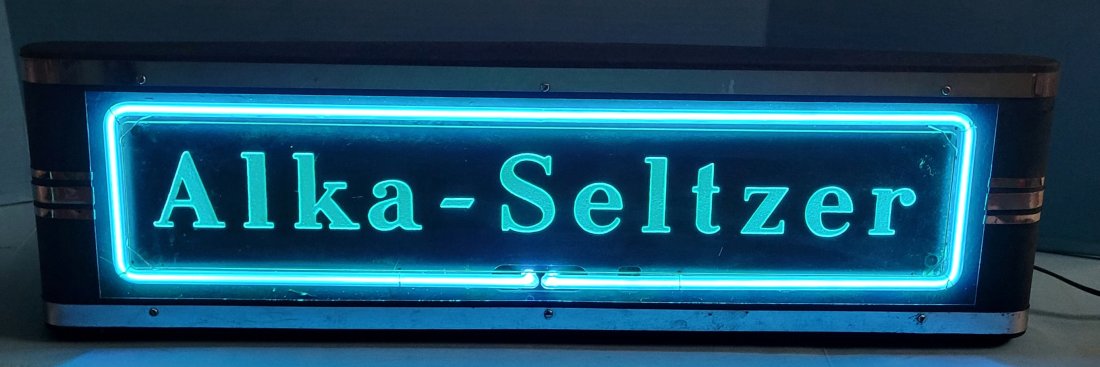 1940's Alka Seltzer Neon Light Up Sign (1 of 7)