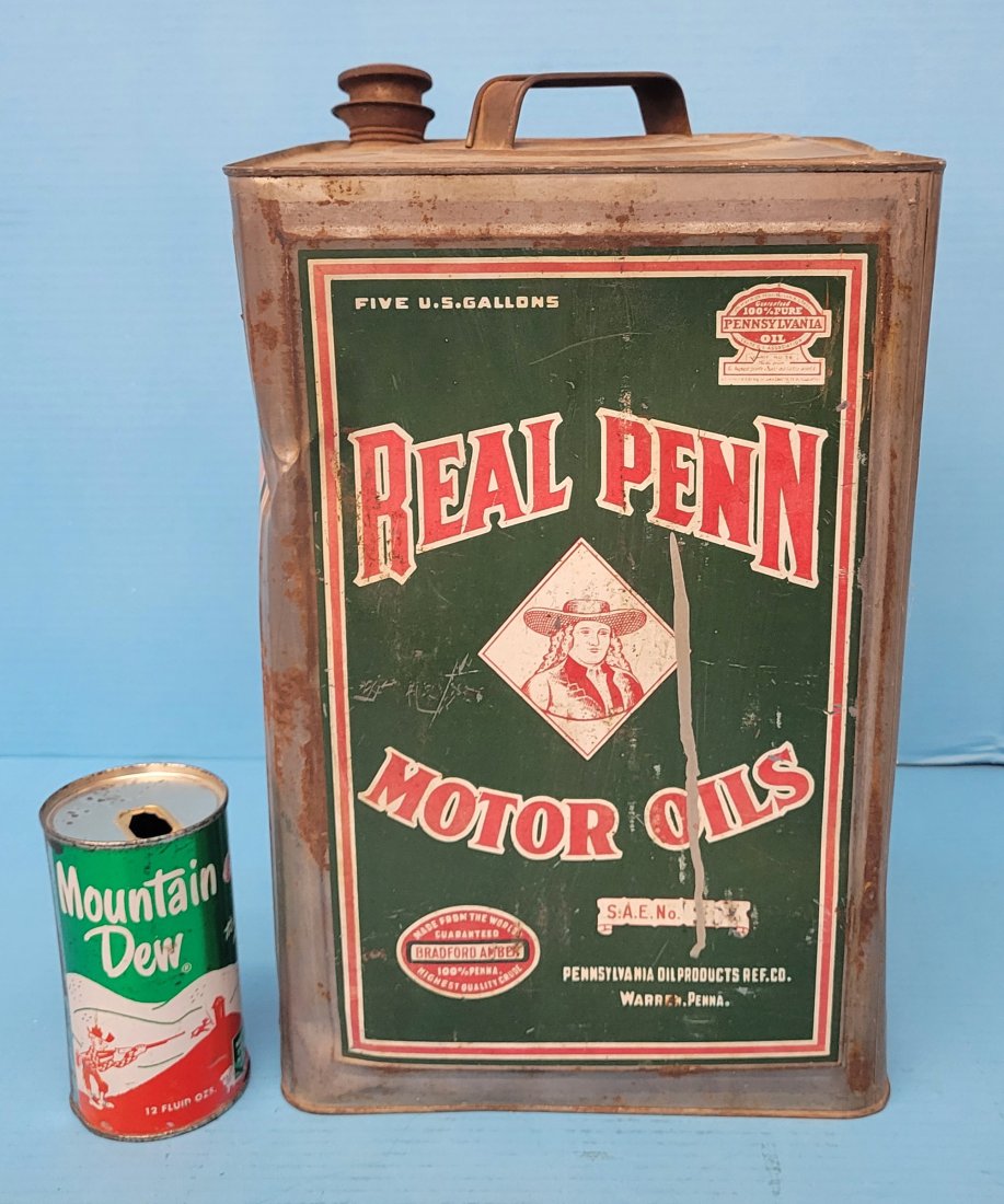 Real Penn Motor Oils 5 Gallon Oil Can