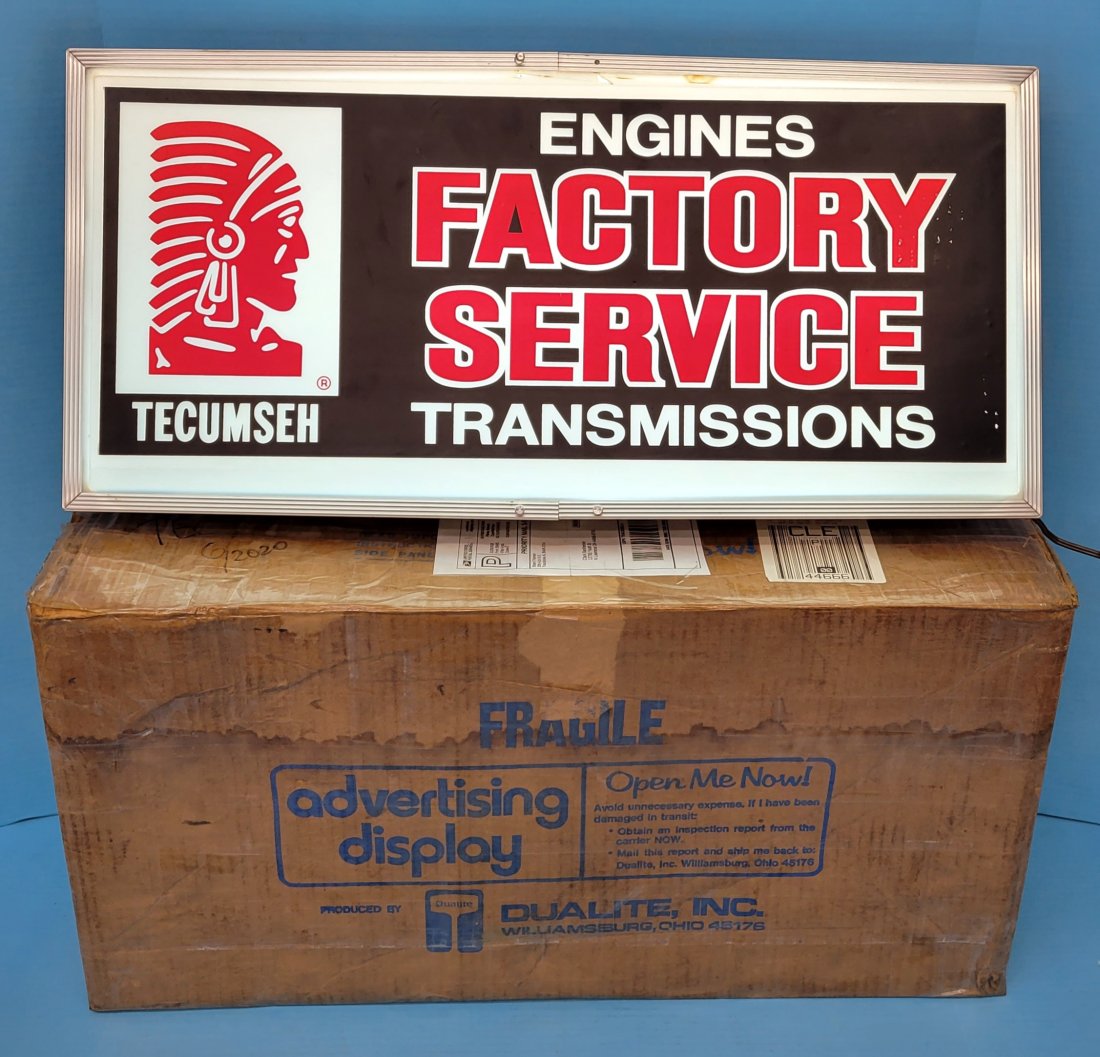 NOS Tecumseh Factory Service Light Up Sign (1 of 5)