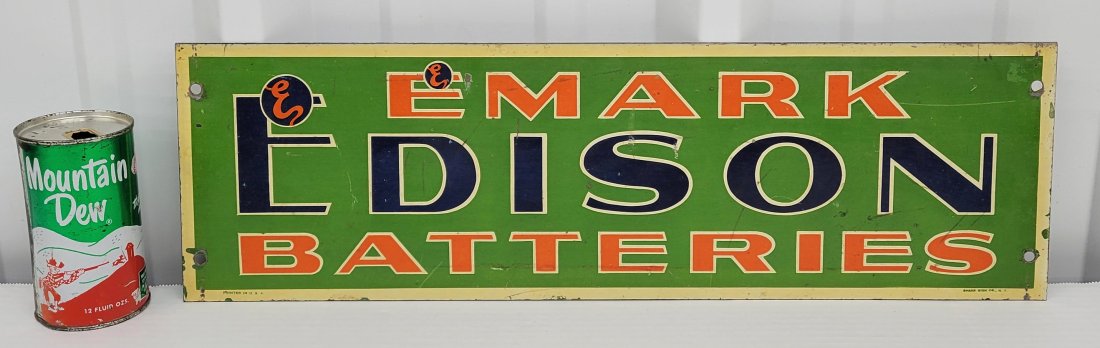 Emark Edison Batteries metal sign (1 of 3)