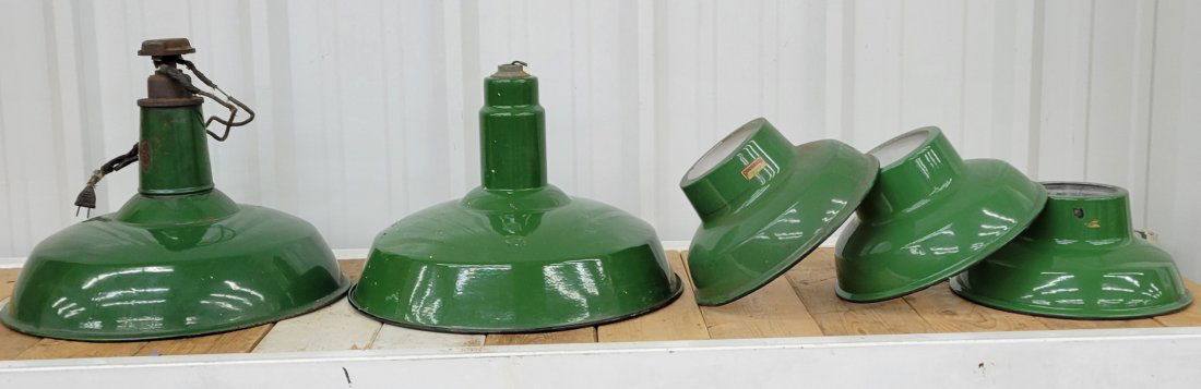 5 Porcelain Service Station light shades / fixtures (1 of 5)