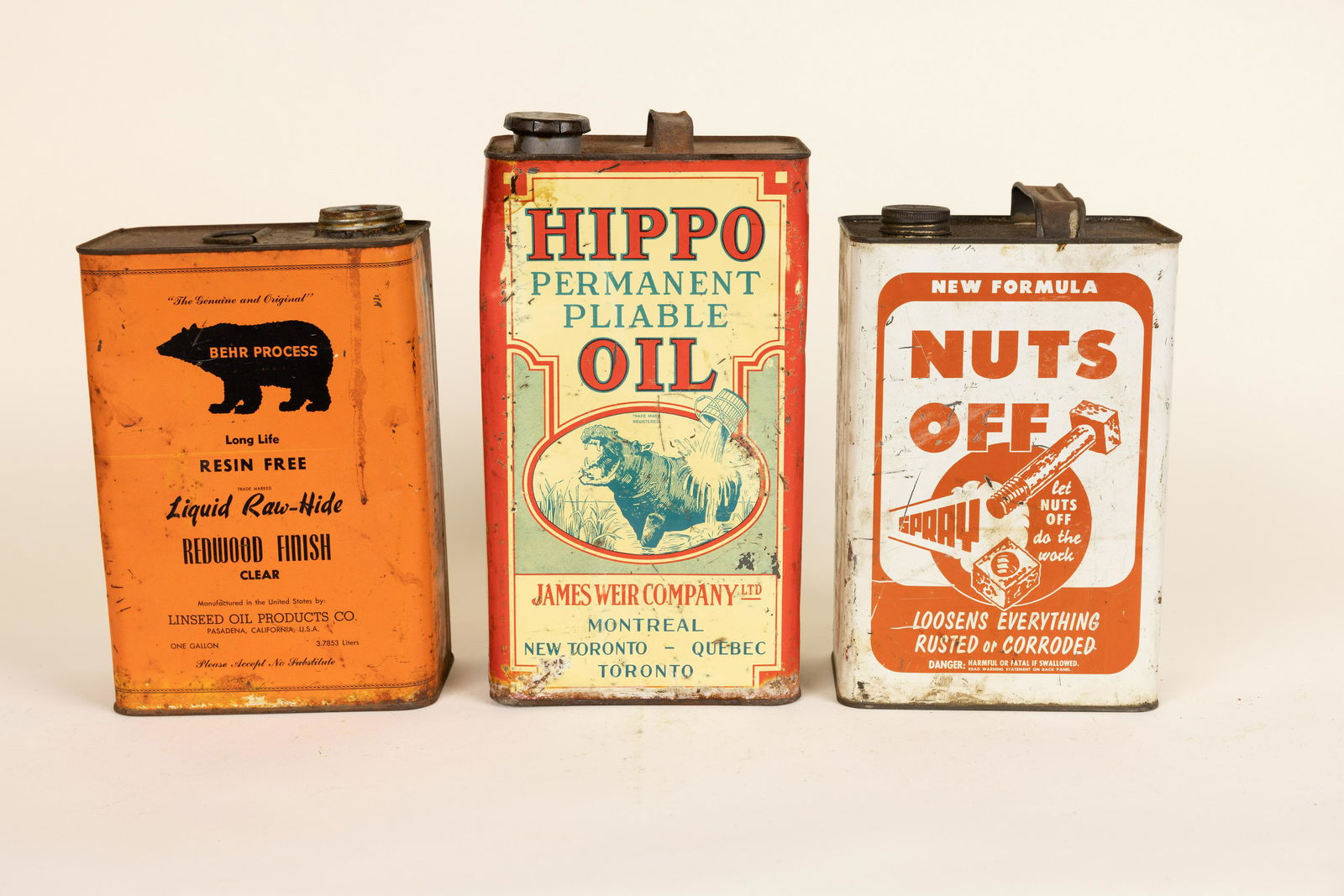 Lot of 3 Assorted 1 Gallon Cans (1 of 2)