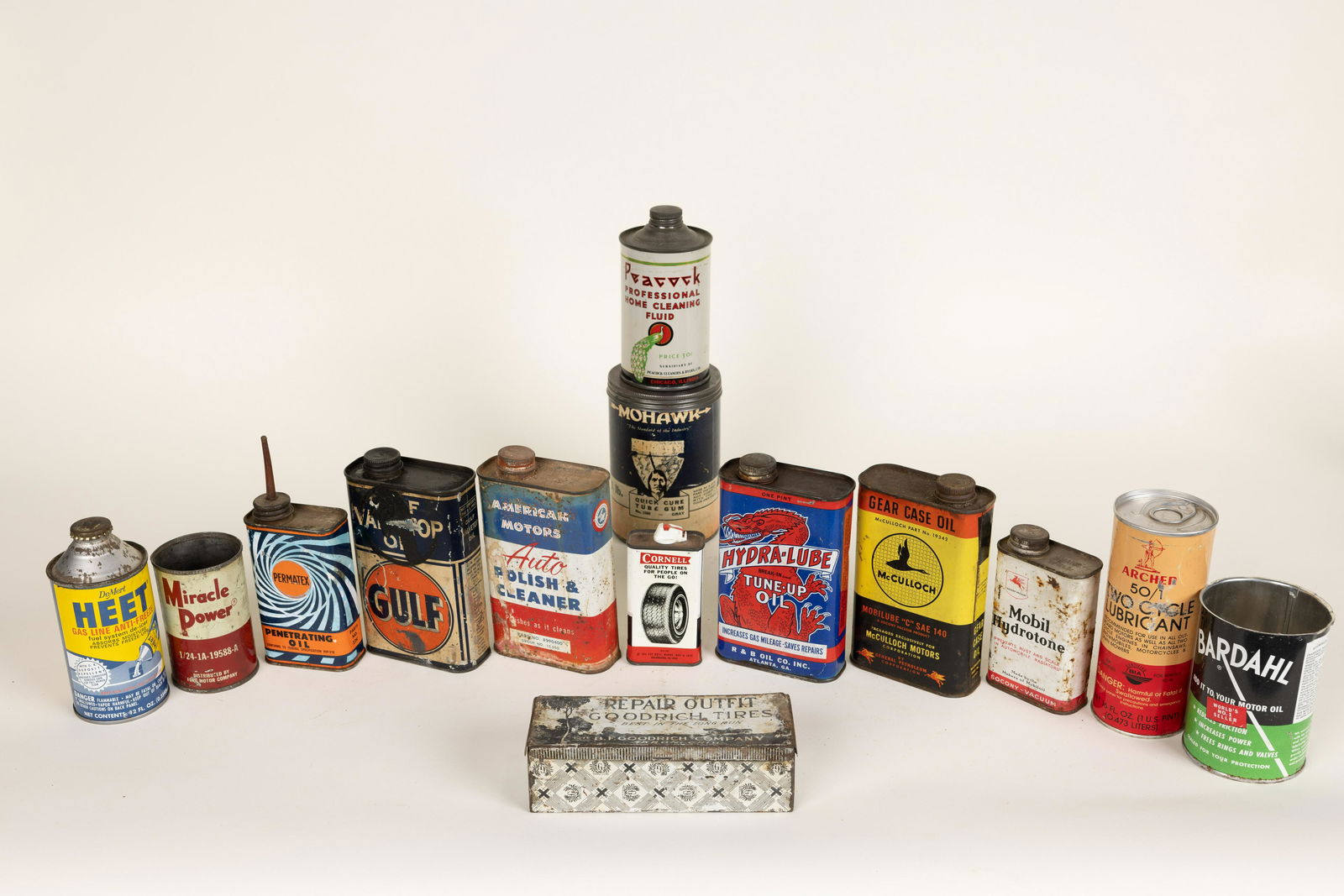 Lot of 14 Assorted Cans - Mohawk Ford Goodrich etc (1 of 2)