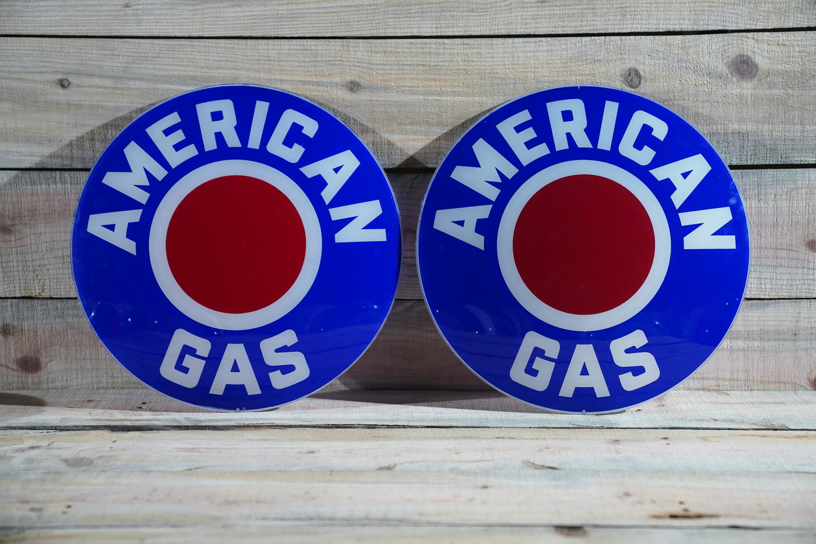 Pair of American Gas (Amoco) 15" Gas Globe Lenses (1 of 5)