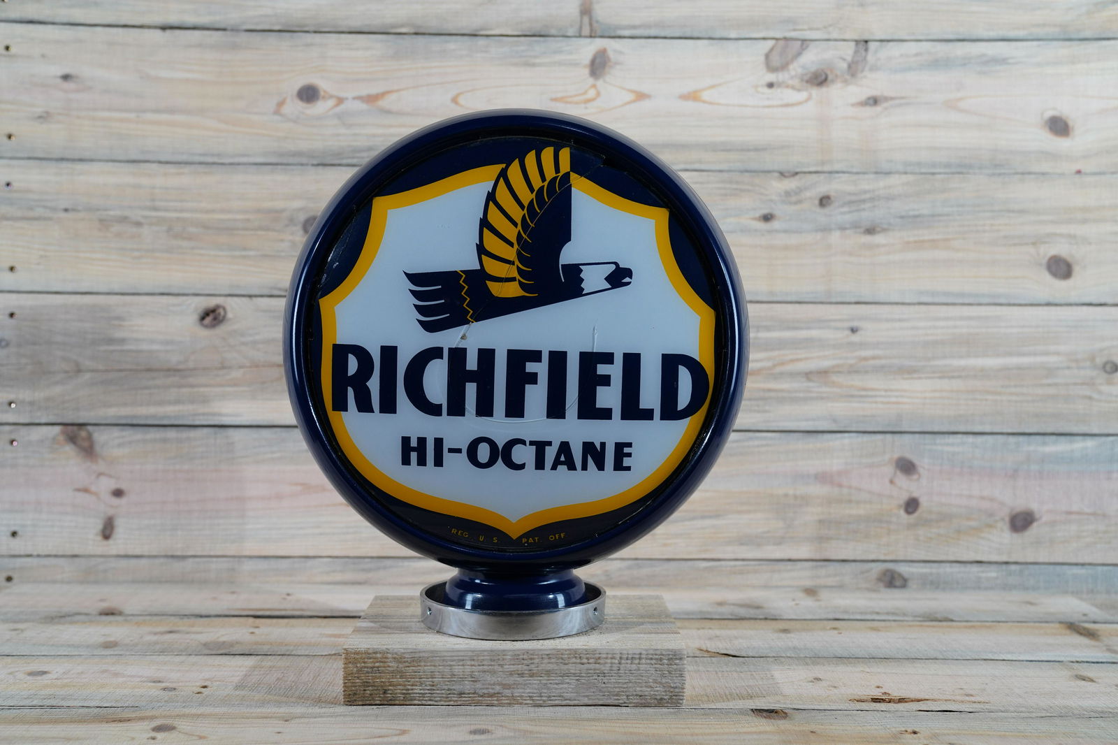 Richfield Hi-Octane 13.5" Complete Gas Pump Globe (1 of 6)