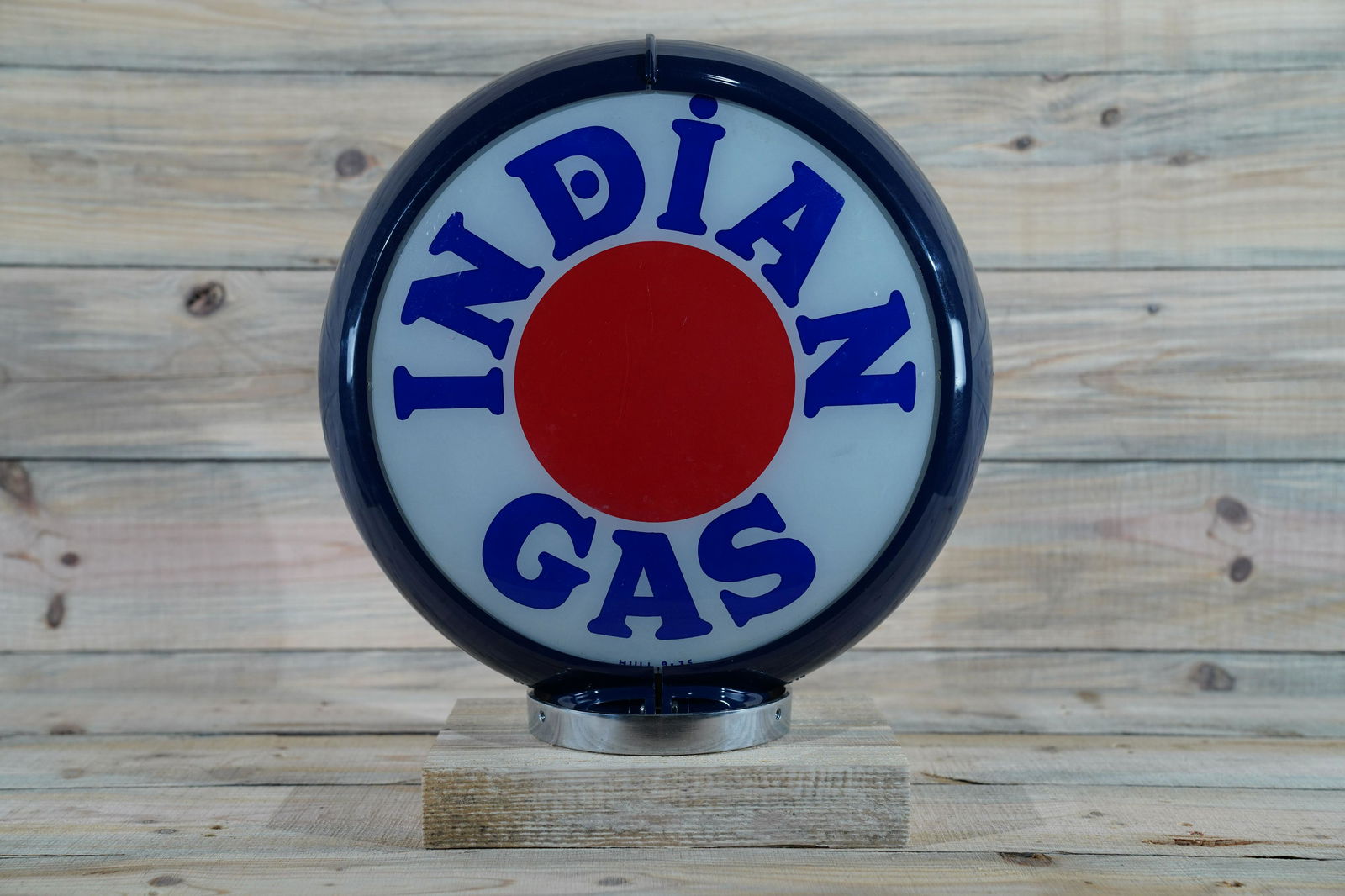 Indian Gas 13.5" Complete Gas Pump Globe & Lenses (1 of 6)