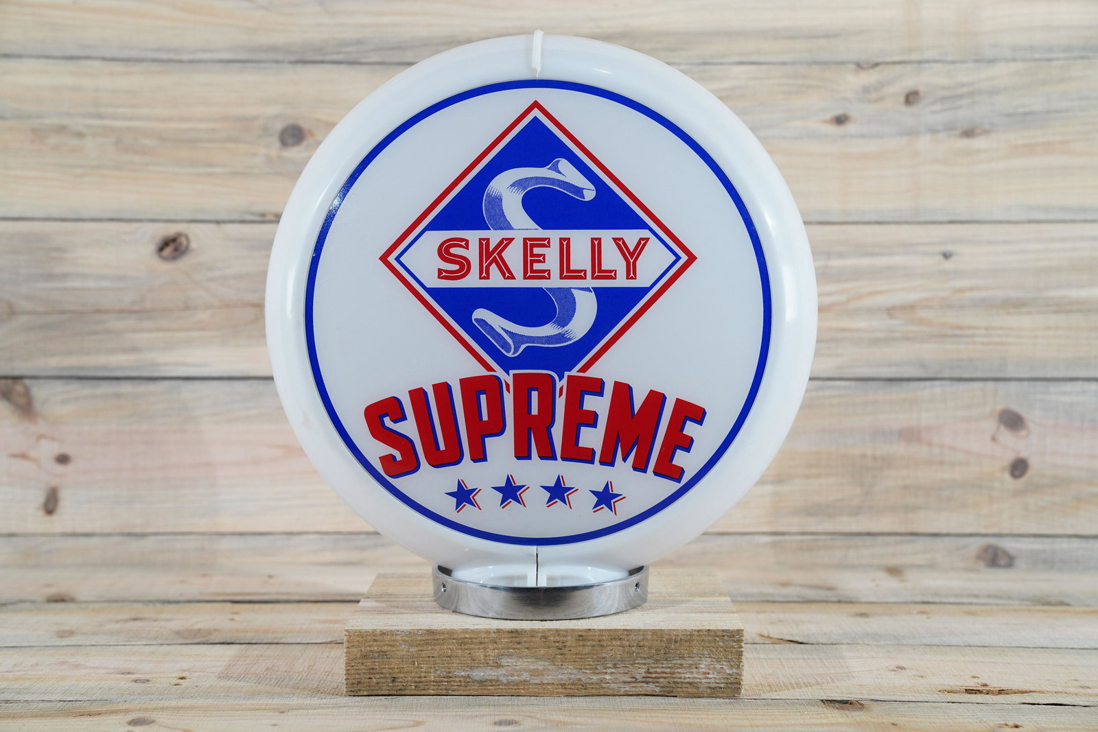Skelly Supreme 13.5" Complete Gas Globe & Lenses (1 of 6)
