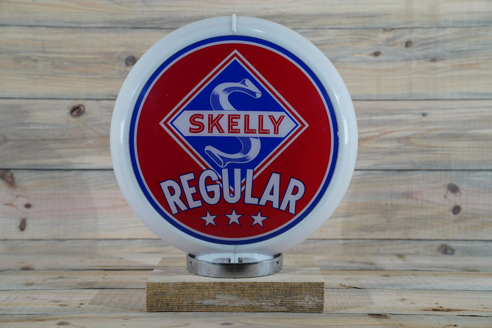 Skelly Regular 13.5" Complete Gas Globe & Lenses (1 of 6)